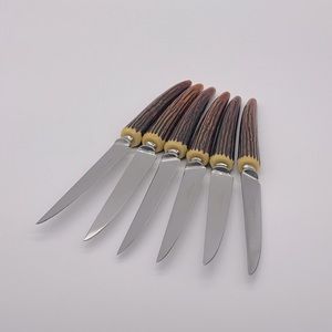 STEAK KNIFE SET STAG HORN HANDLE